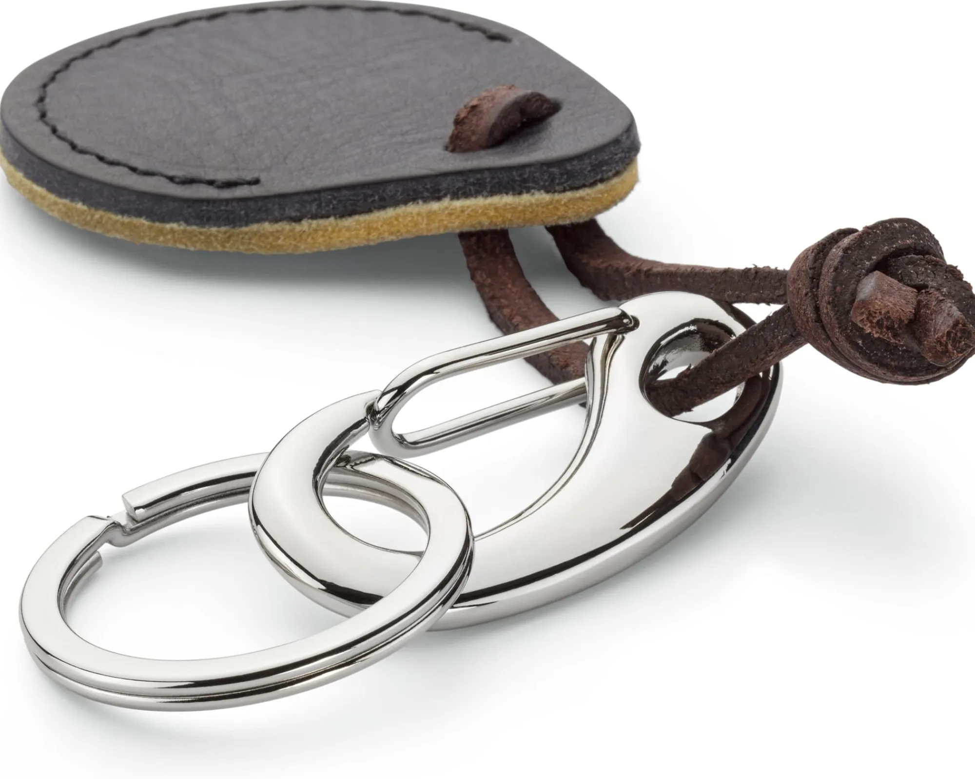 Schlüsseletuis|Rund Um Die Haustür * Ackermann Taschenmanufaktur Airtag-Hülle Leder, oliv-braun