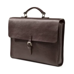 Notebook- & Aktentaschen * Ackermann Taschenmanufaktur Akten- und Notebooktasche Rindleder Dunkelbraun