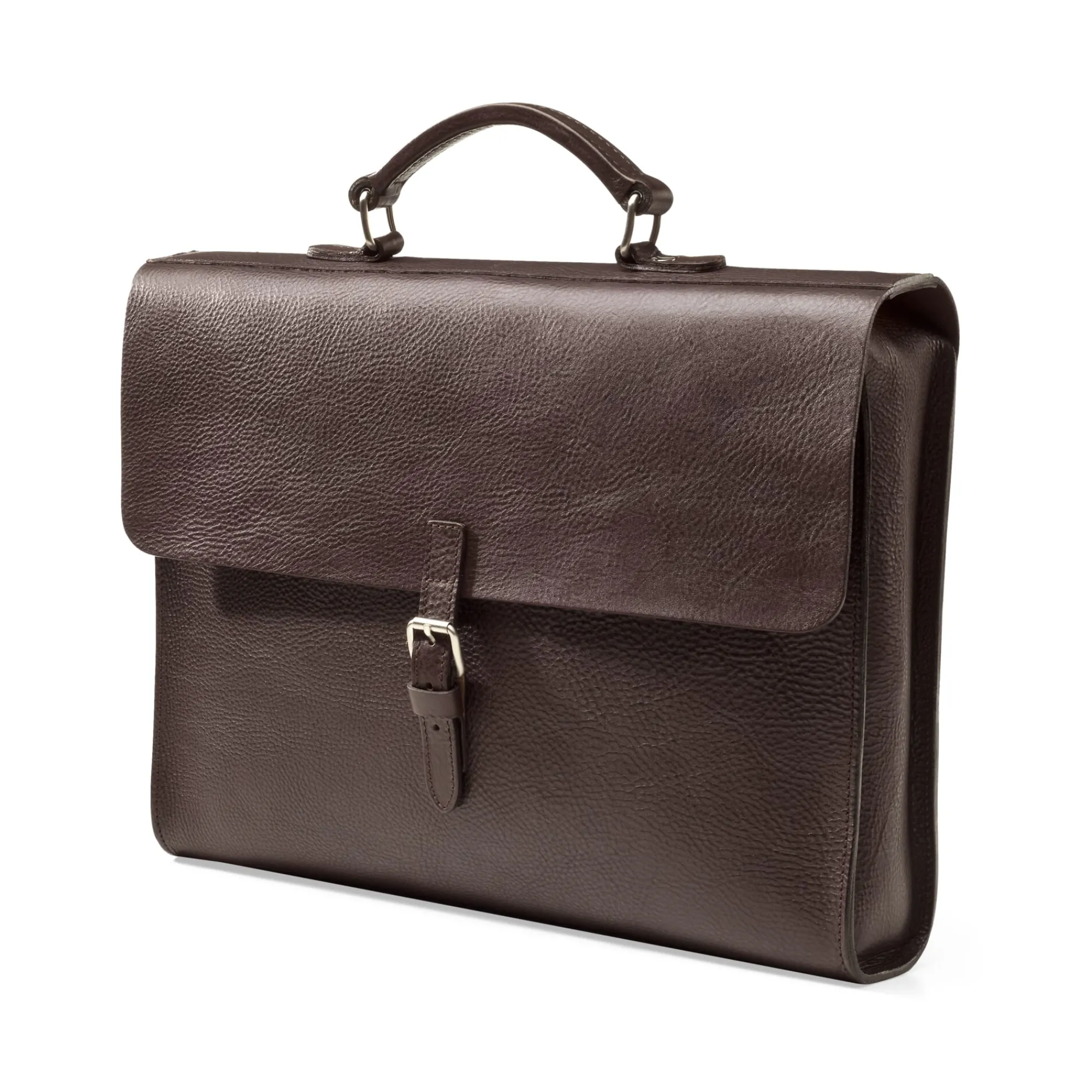 Notebook- & Aktentaschen * Ackermann Taschenmanufaktur Akten- und Notebooktasche Rindleder Dunkelbraun