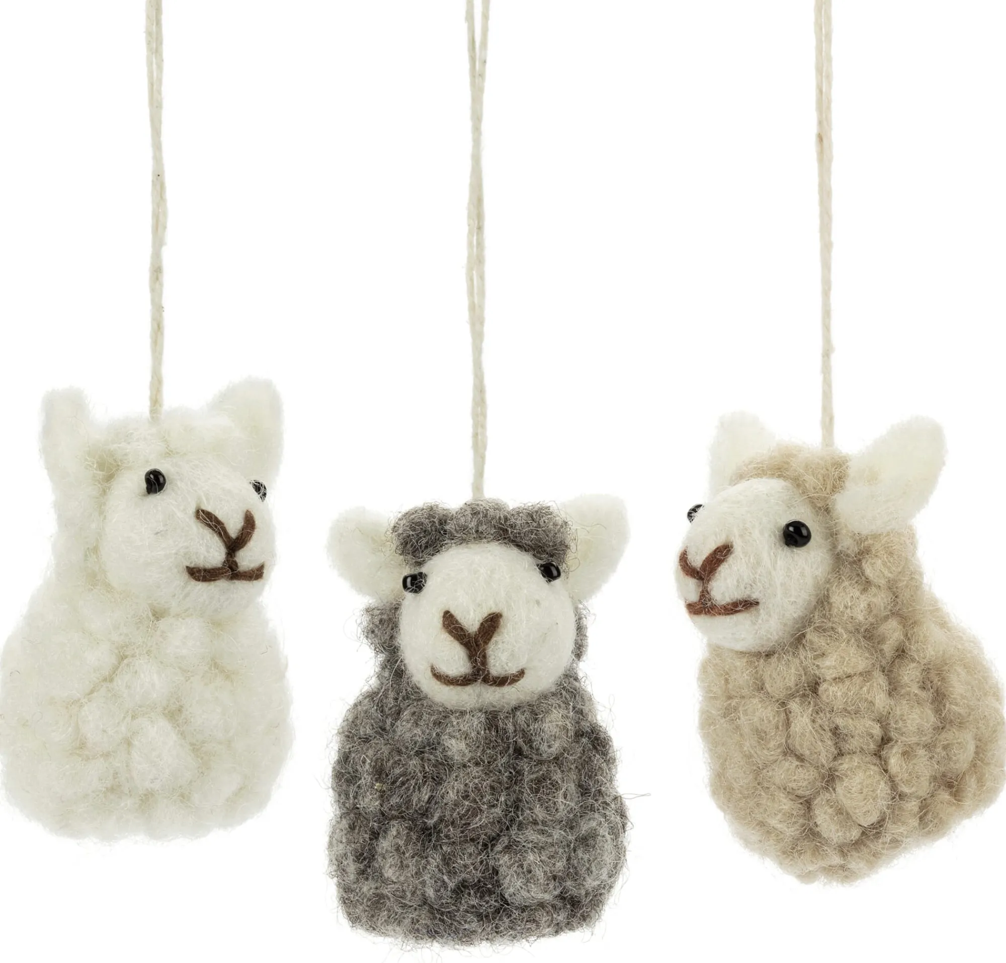 Osterdekoration * Én Gry & Sif Anhänger Filz-Schäfchen Beige