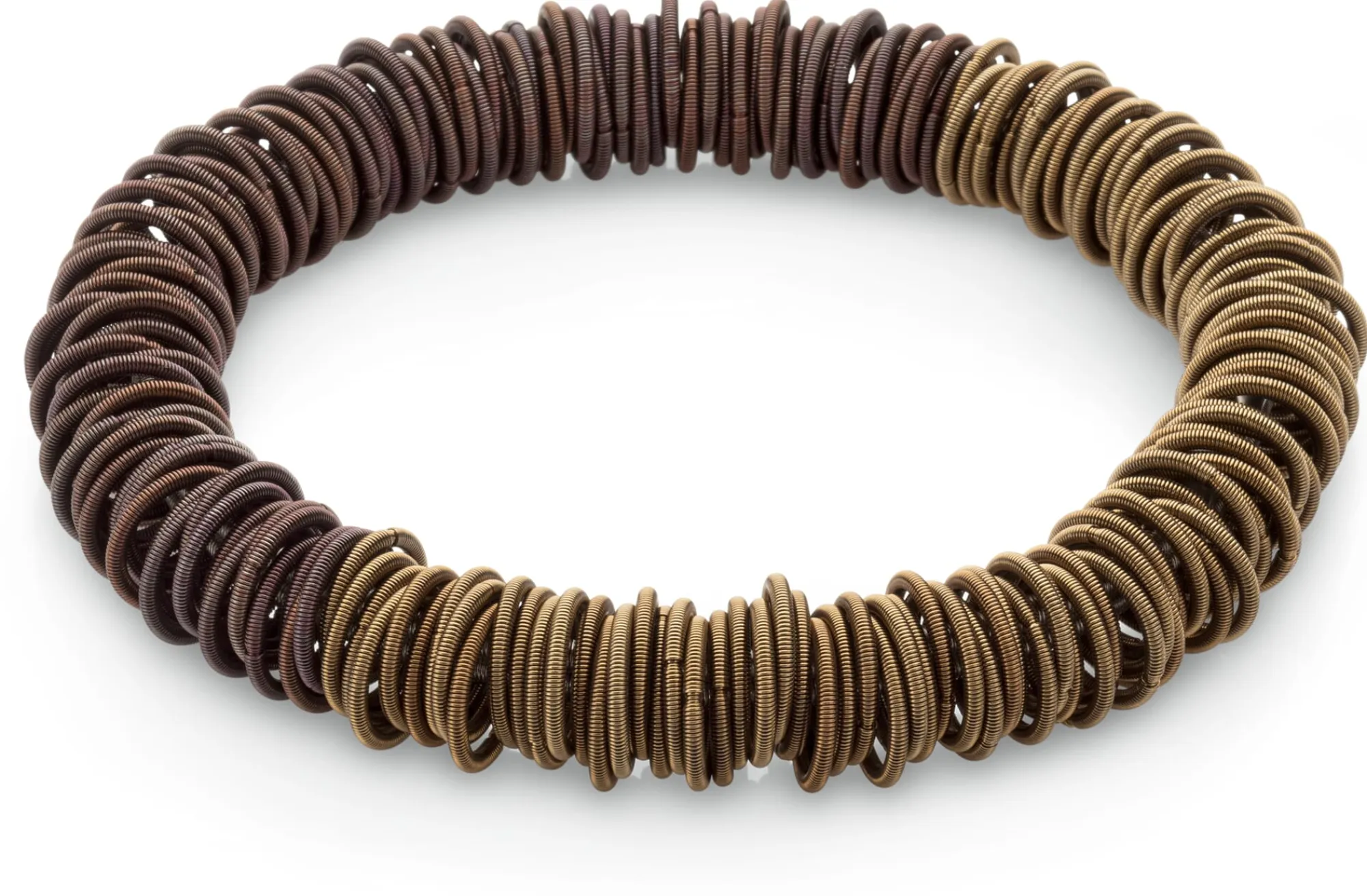 Schmuck * Ménard Armband Edelstahlfedern, Kupfer-Gold