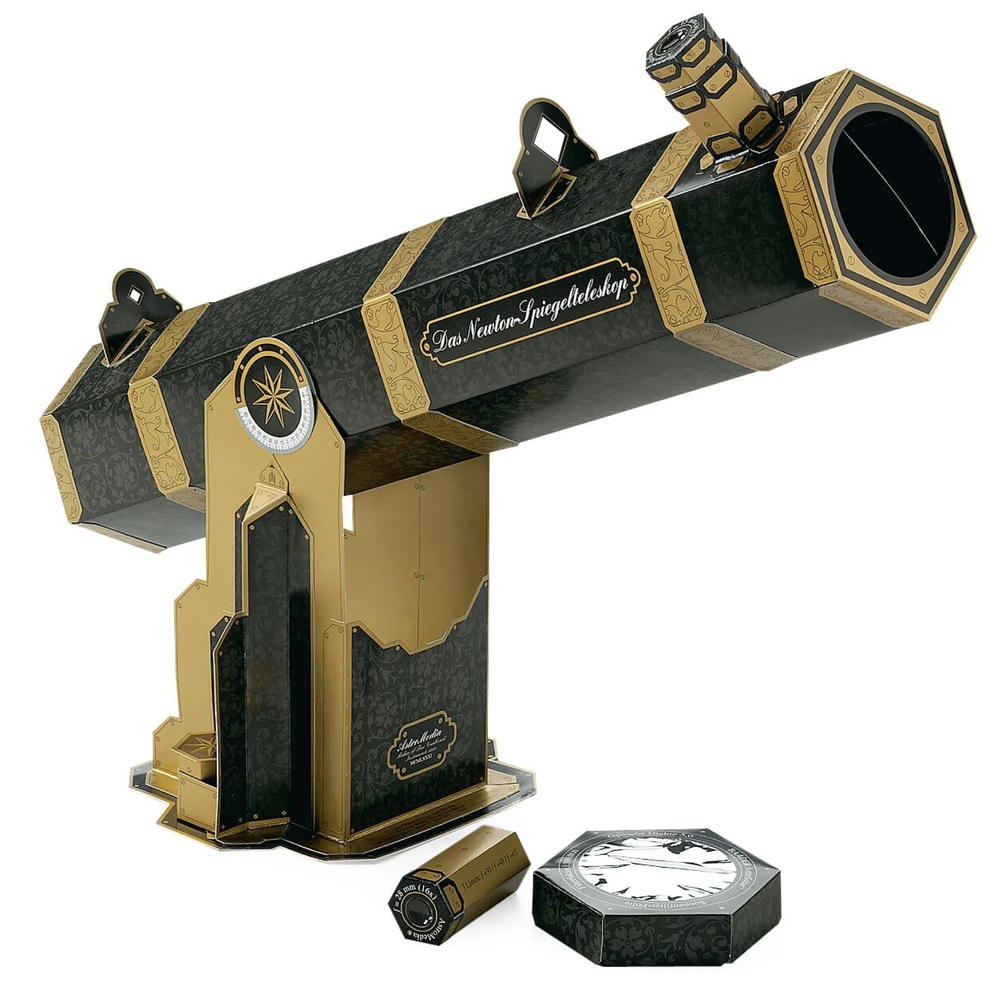 Bausätze|Konstruktionsspiele * AstroMedia Bausatz Newton-Spiegelteleskop mit Sonnenfilter