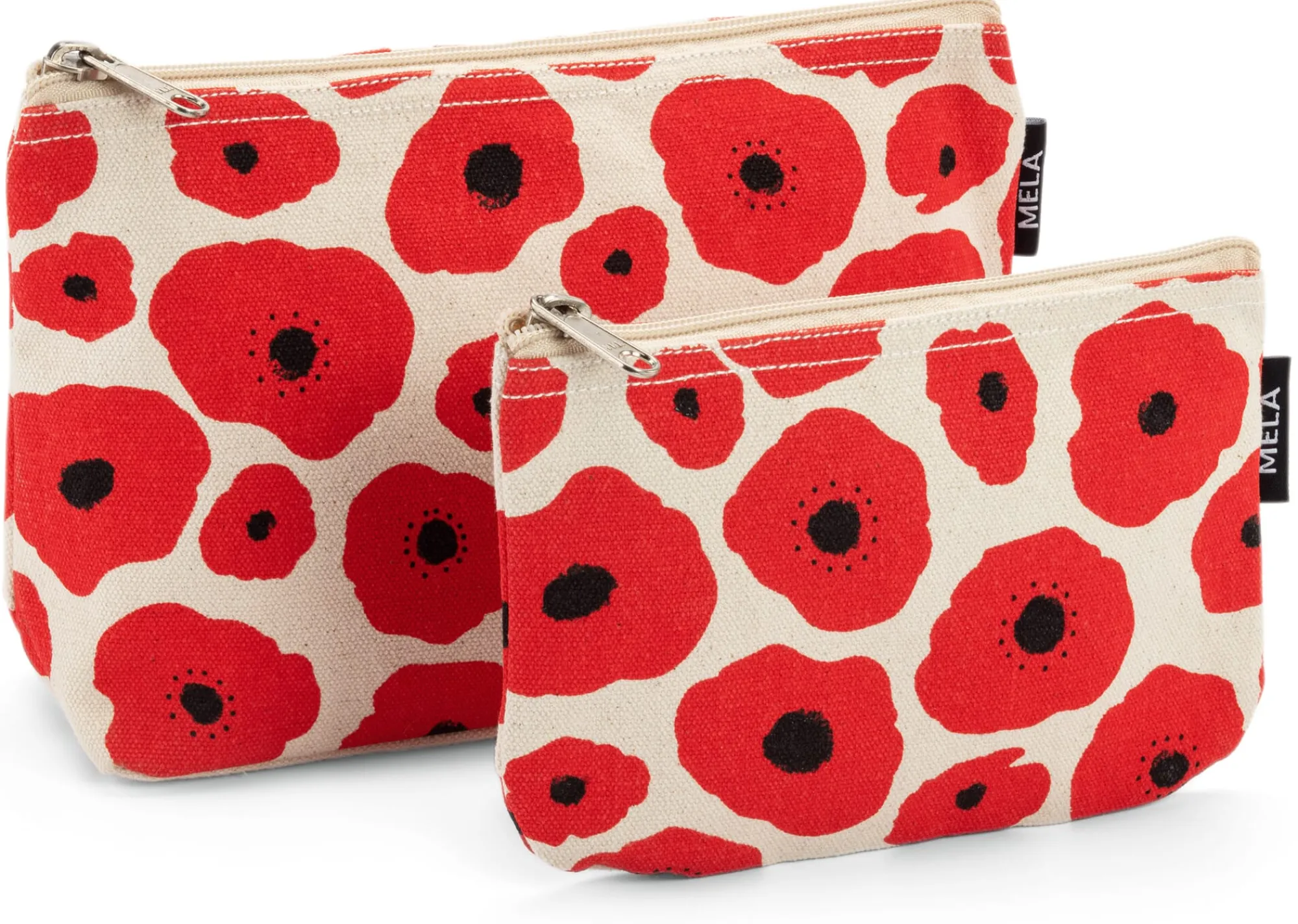 Umhänge- & Handtaschen * Melawear Aufräumer Blumenprint, rot-natur