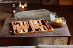 Holzspielzeug|Gesellschaftsspiele * Ulbrich Spieledesign Backgammonspiel Kirschbaumholz