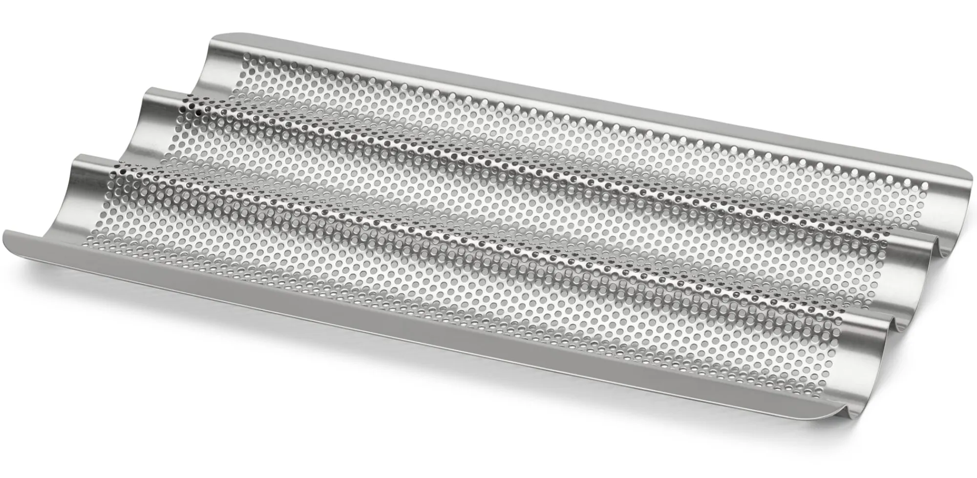 Backzubehör * de Buyer Baguette-Backblech Edelstahl perforiert