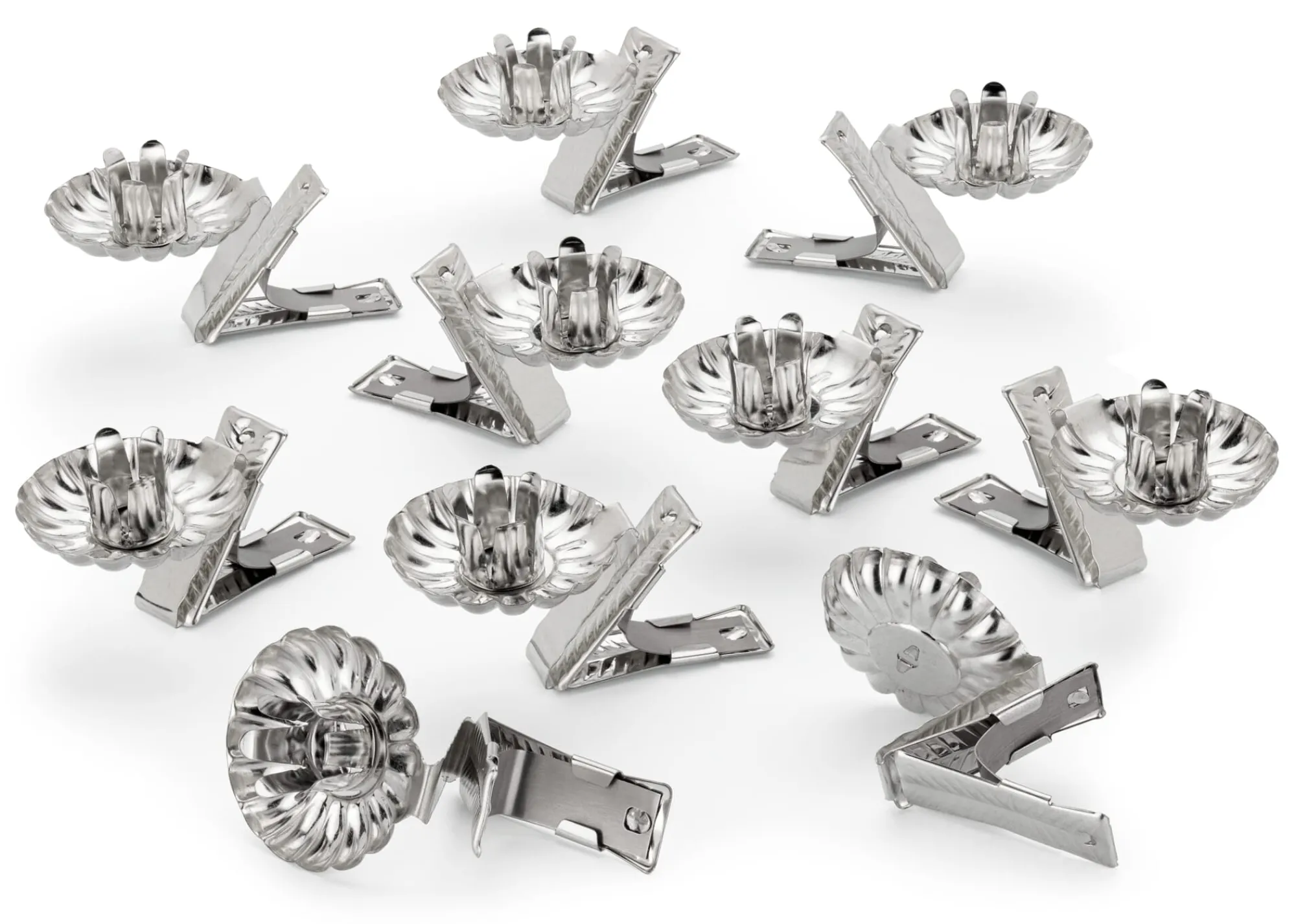 Kerzenhalter * Fridolfinger Metallwaren Baumkerzenhalter Stahlblech Silberfarben