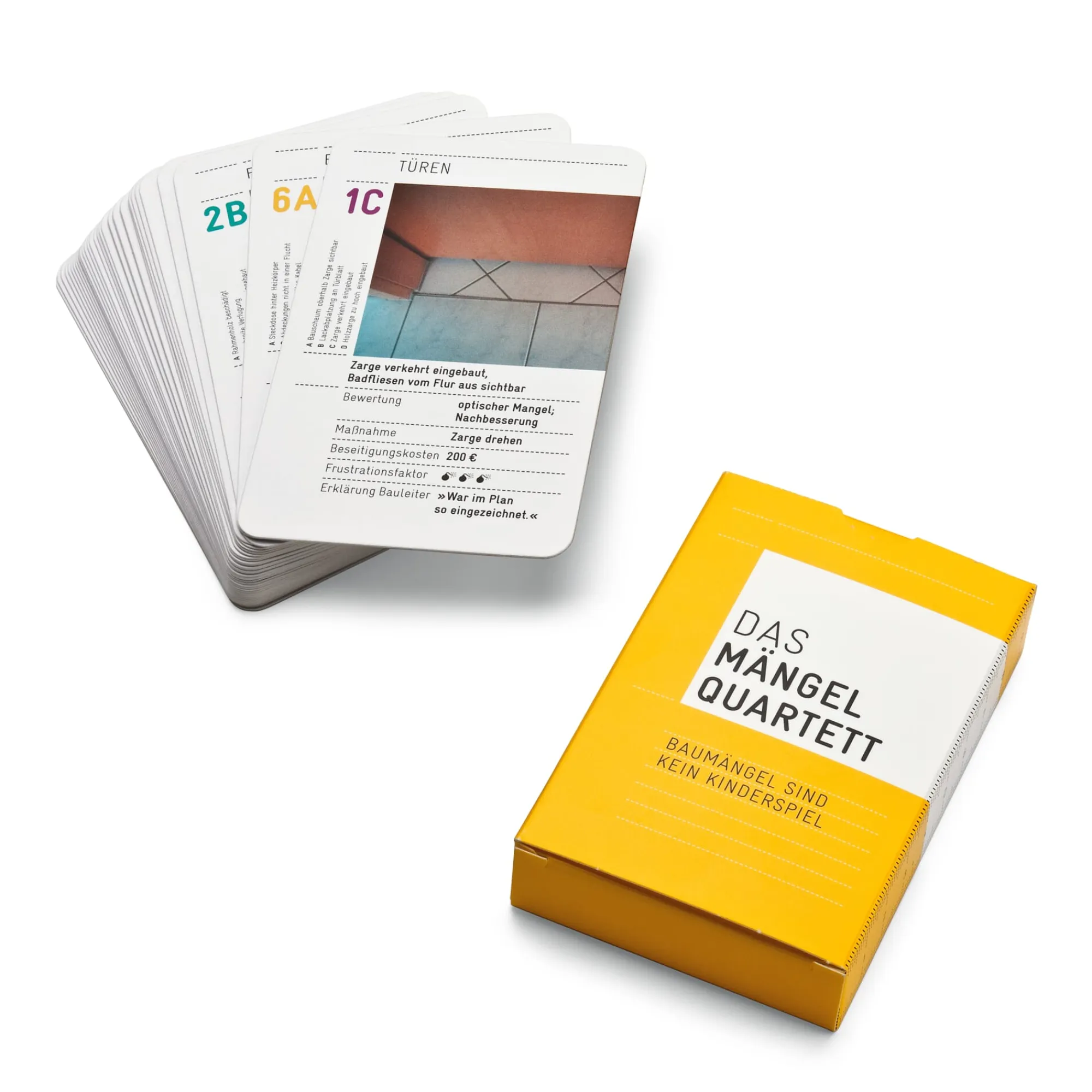 Gesellschaftsspiele|Gesellschaftsspiele * Karhard Design Baumängel-Quartett