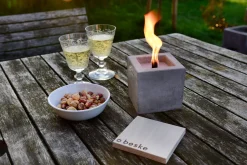 Gartenfackeln * Beske-Manufaktur Betonfeuer Würfel