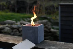 Gartenfackeln|Gartenbeleuchtung * Beske-Manufaktur Betonfeuer Würfel