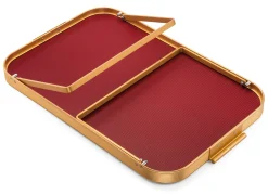 Serviertabletts|Servierzubehör * Kaymet London Bett-Tablett Aluminium faltbar Weinrot