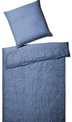 Bettwaren & Bettwäsche * elegante Bettwäsche Lin Dunkelblau