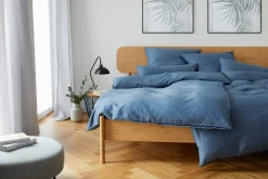 Bettwaren & Bettwäsche * elegante Bettwäsche Lin Dunkelblau