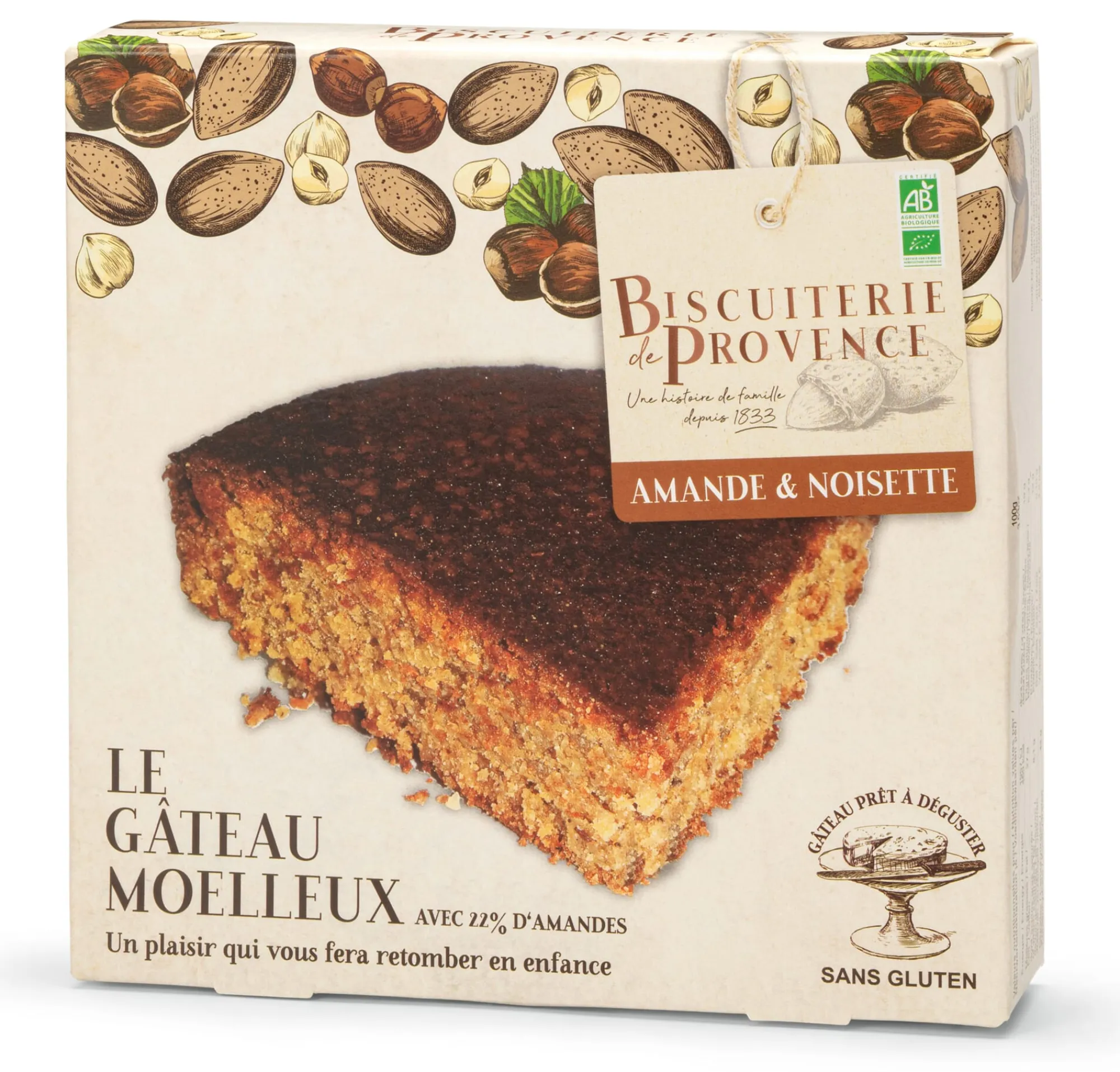 Gebäck * Biscuiterie de Provence Bio-Mandelkuchen mit Haselnüssen