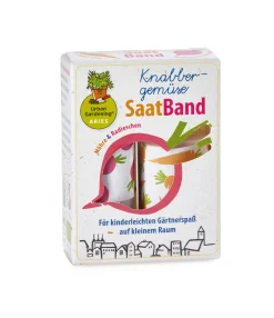 Gemüsesamen|Gemüsepflanzen * ARIES Umweltprodukte® Bio-Saatband Knabbergemüse