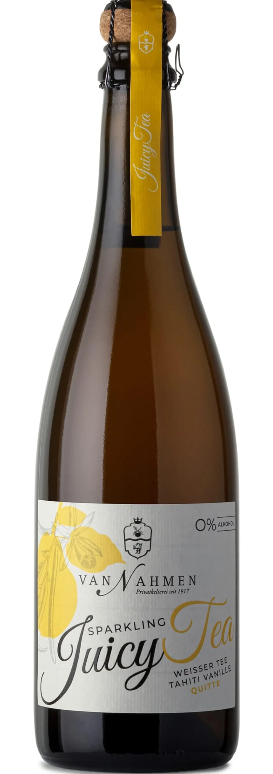 Tee * van Nahmen Bio-Sparkling-Juicy-Tea Weißer-Tee-Tahiti-Vanille-Quitte