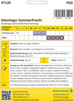 Blumensamen * Samen-Fetzer Blumensamenmischung Gönninger Sommerpracht