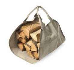Kamin- & Ofenzubehör|Brennholzbearbeitung * Manufactum Brennholztasche Leinen