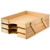 Archivboxen * Manufactum Briefkorb Buchenholz dreifach