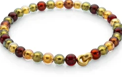 Schmuck * Ménard Collier Muranoglas, Bordeaux-Grün-Gold
