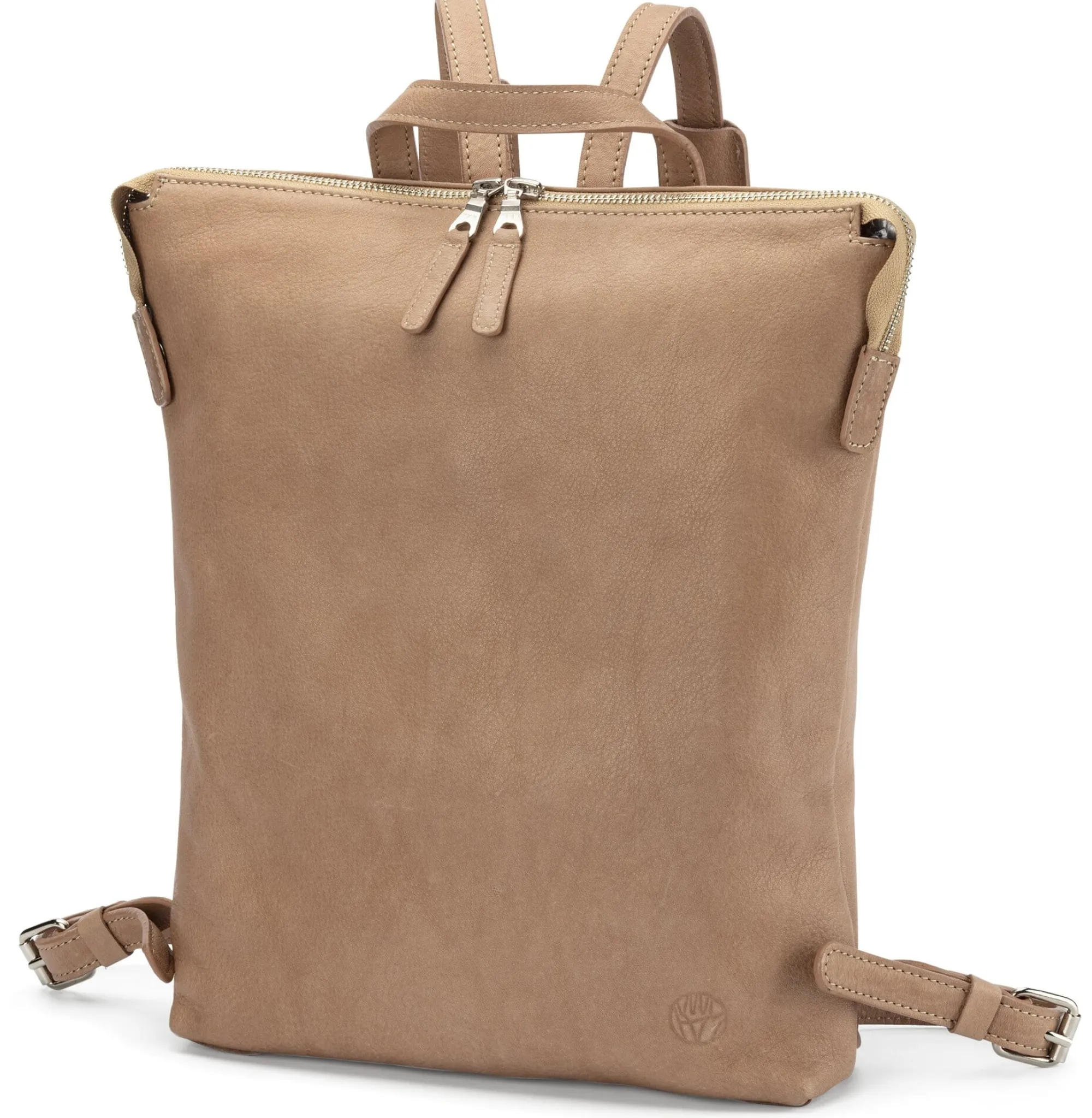 Rucksäcke * Harold’s Lederwaren Damen-Backpack Rindleder Taupe