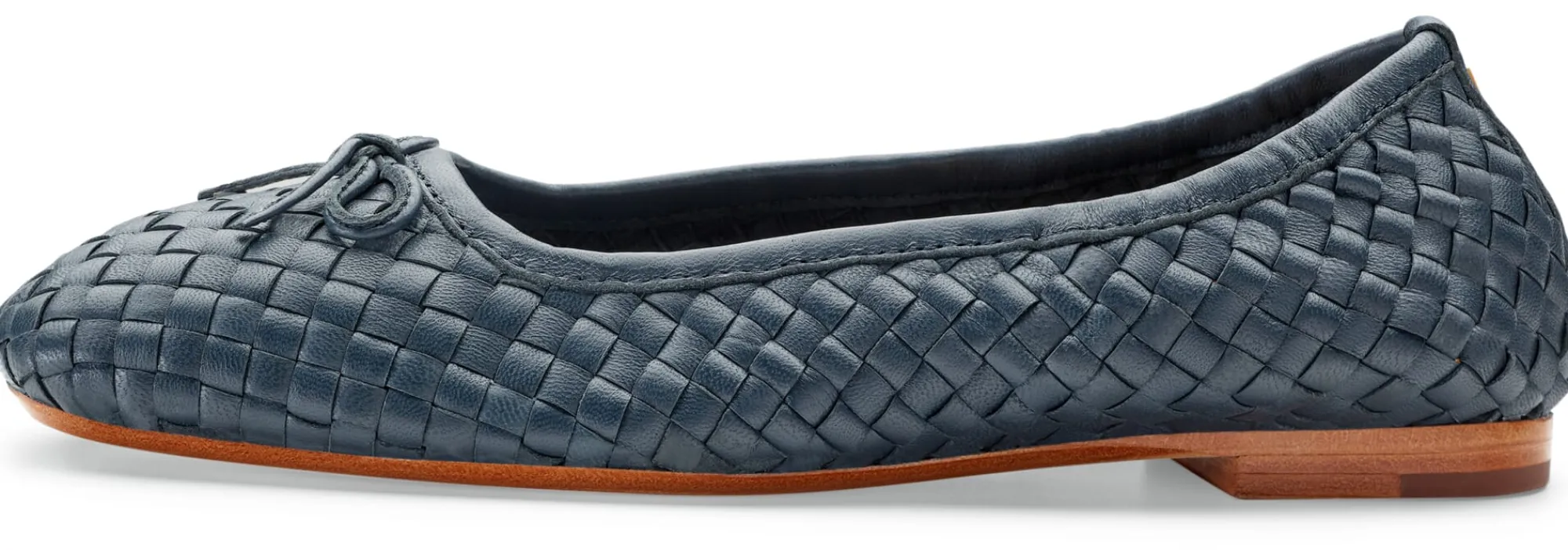 Freizeitschuhe * Allan K Damen-Ballerina geflochten Dunkelblau