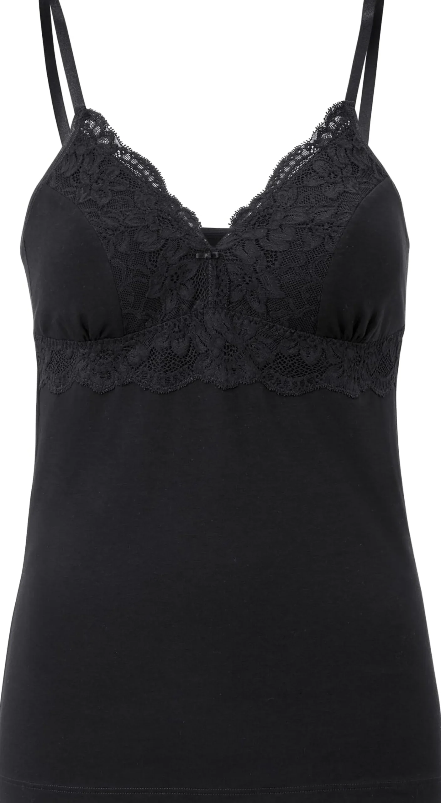 Wäsche * Comazo Damen-BH-Hemd mit Spitze Schwarz