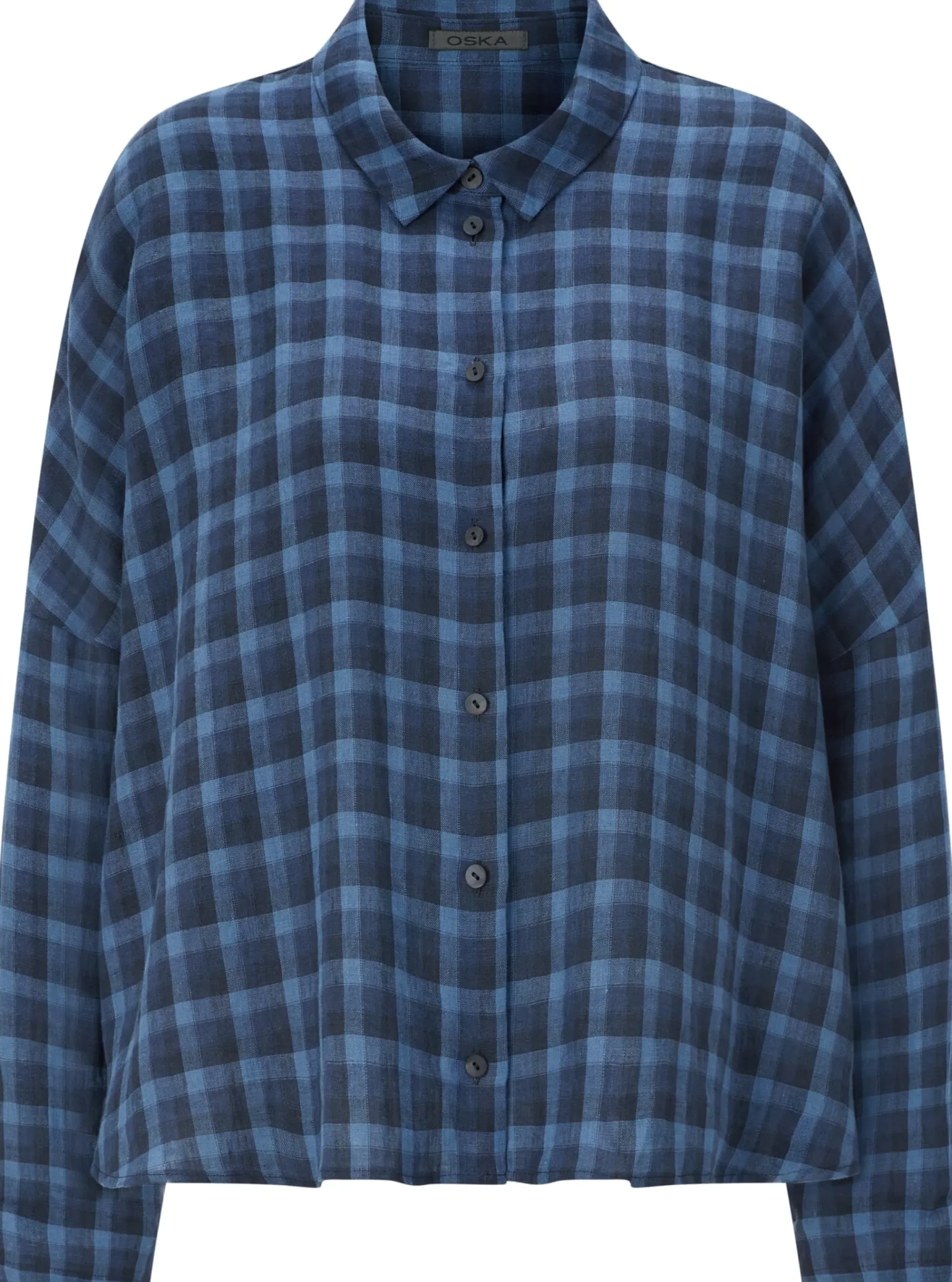 Blusen * Oska Damenbluse kariert Blau