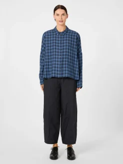 Blusen * Oska Damenbluse kariert Blau
