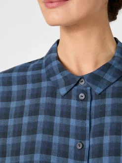 Blusen * Oska Damenbluse kariert Blau