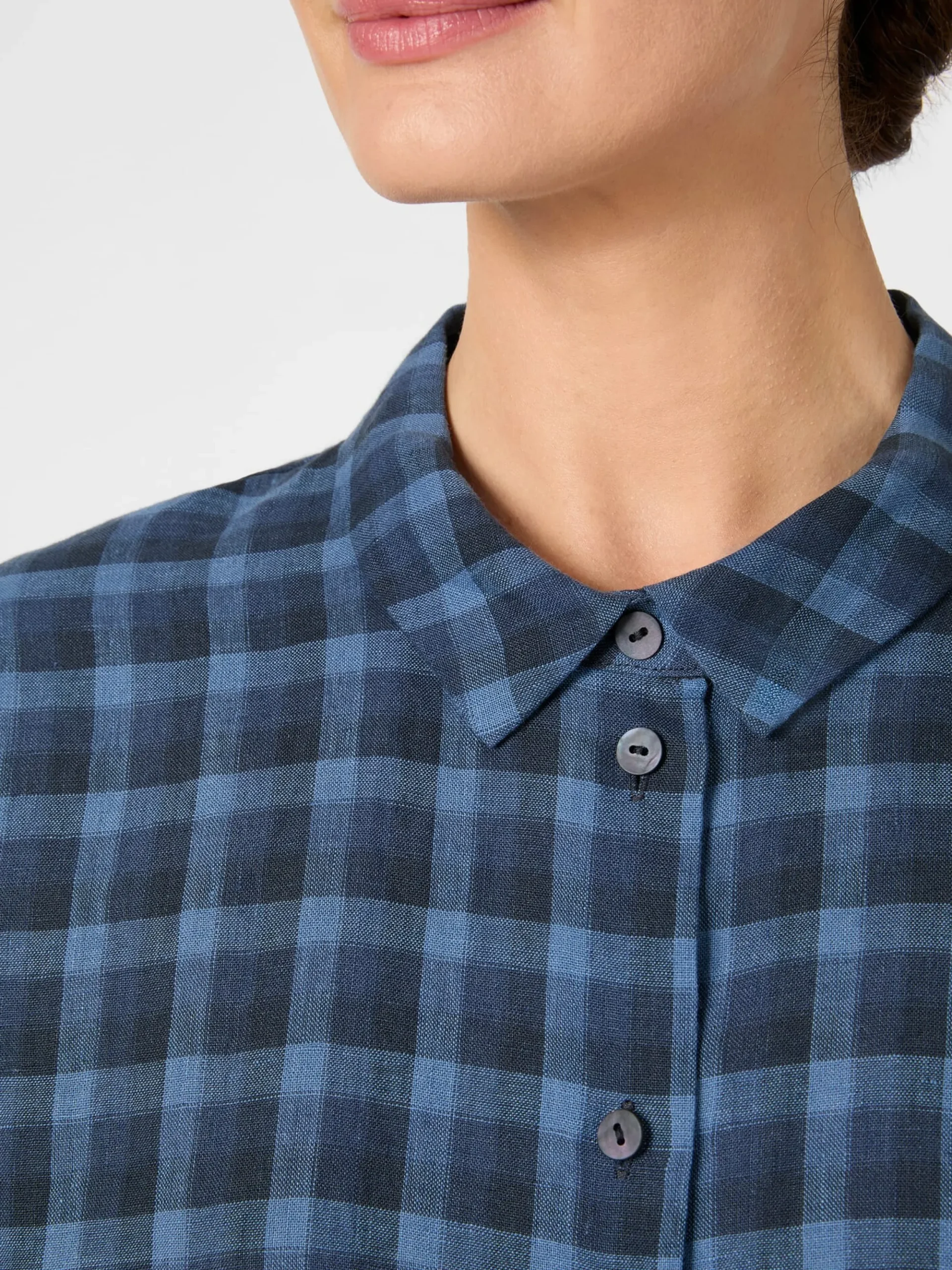 Blusen * Oska Damenbluse kariert Blau