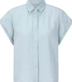 Blusen * Knowledge Cotton Apparel Daenbue Kurzar Hellblau
