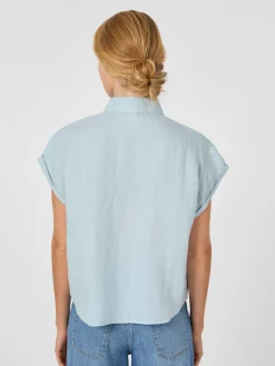 Blusen * Knowledge Cotton Apparel Daenbue Kurzar Hellblau