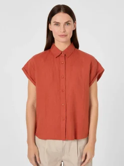 Blusen * Knowledge Cotton Apparel Daenbue Kurzar Rostrot