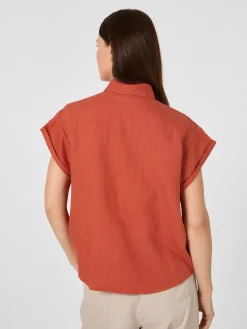 Blusen * Knowledge Cotton Apparel Daenbue Kurzar Rostrot
