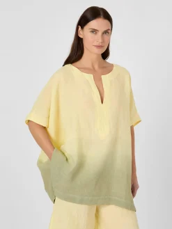 Blusen * Elemente Clemente Damenbluse Leinen Batik