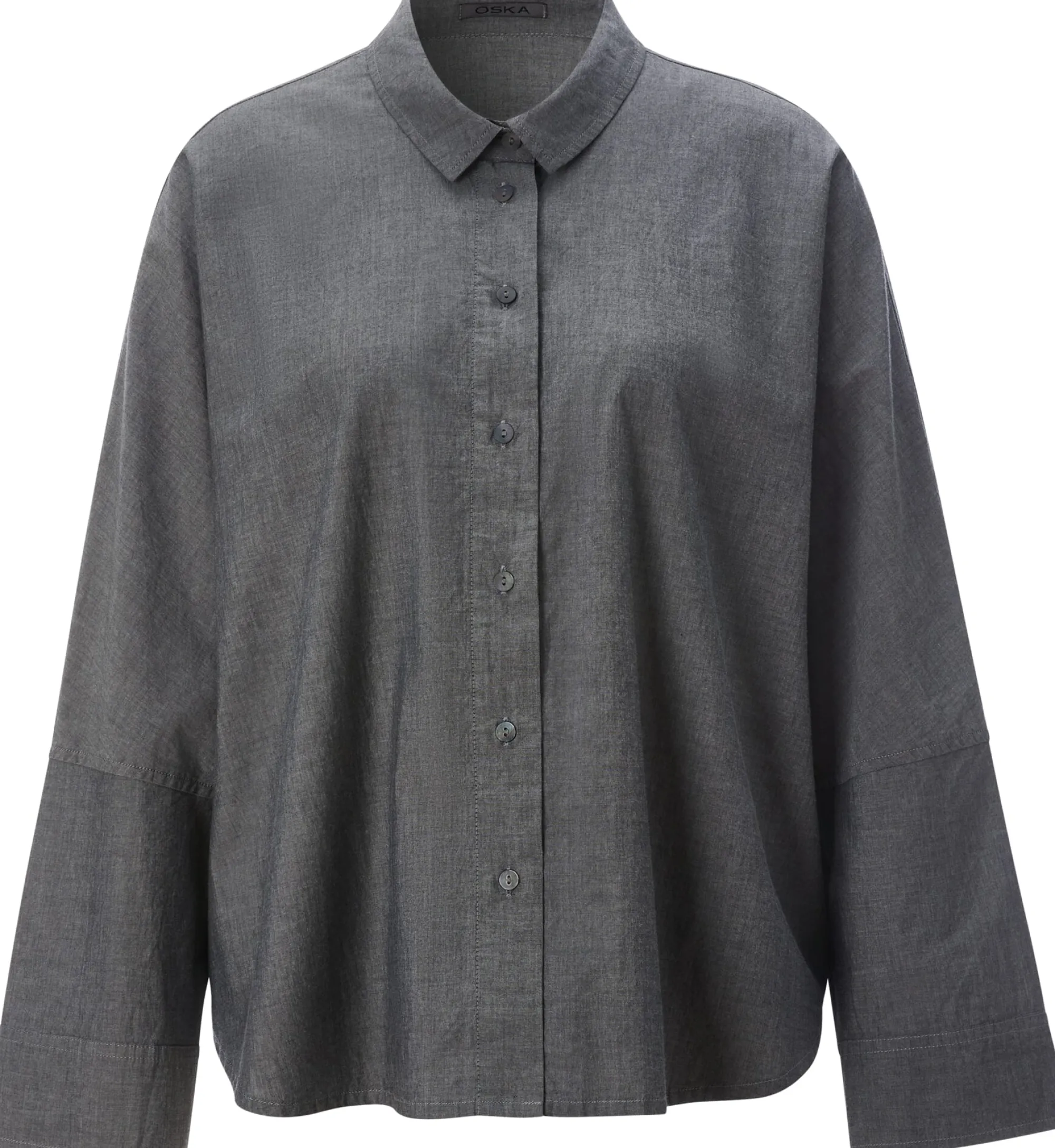 Blusen * Oska Damen-Bluse meliert Grau