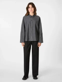 Blusen * Oska Damen-Bluse meliert Grau