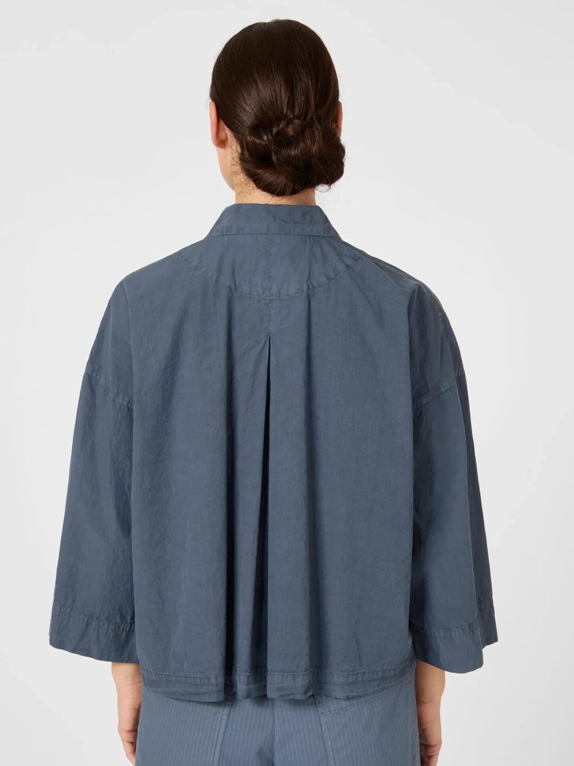 Blusen * Oska Damenbluse mit Brusttasche Blau