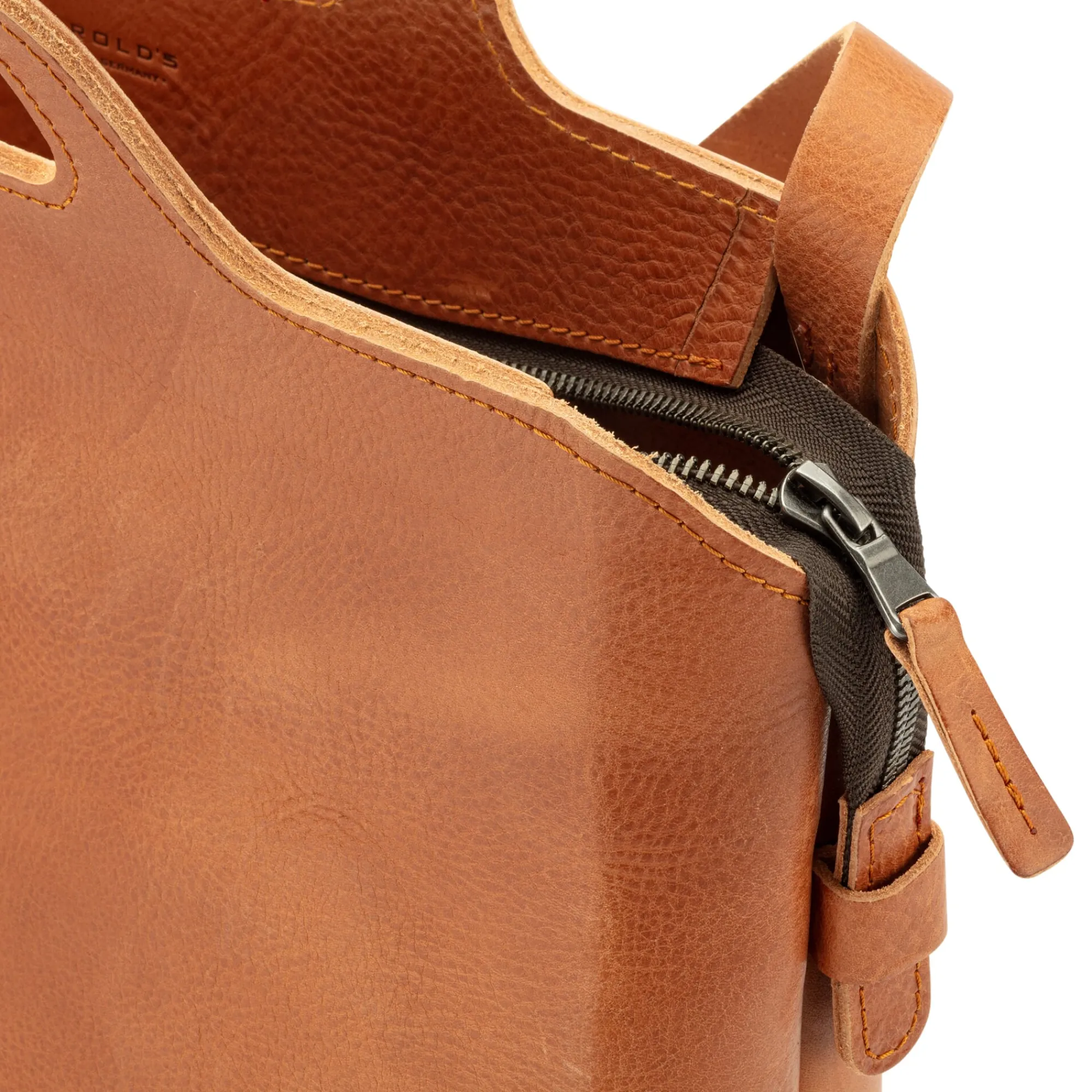 Umhänge- & Handtaschen|Handtaschen * Harold’s Lederwaren Damen-Bottlebag Cognac