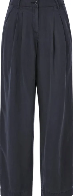 Hosen * Manufactum Damen-Bundfaltenhose Lyocell Dunkelblau