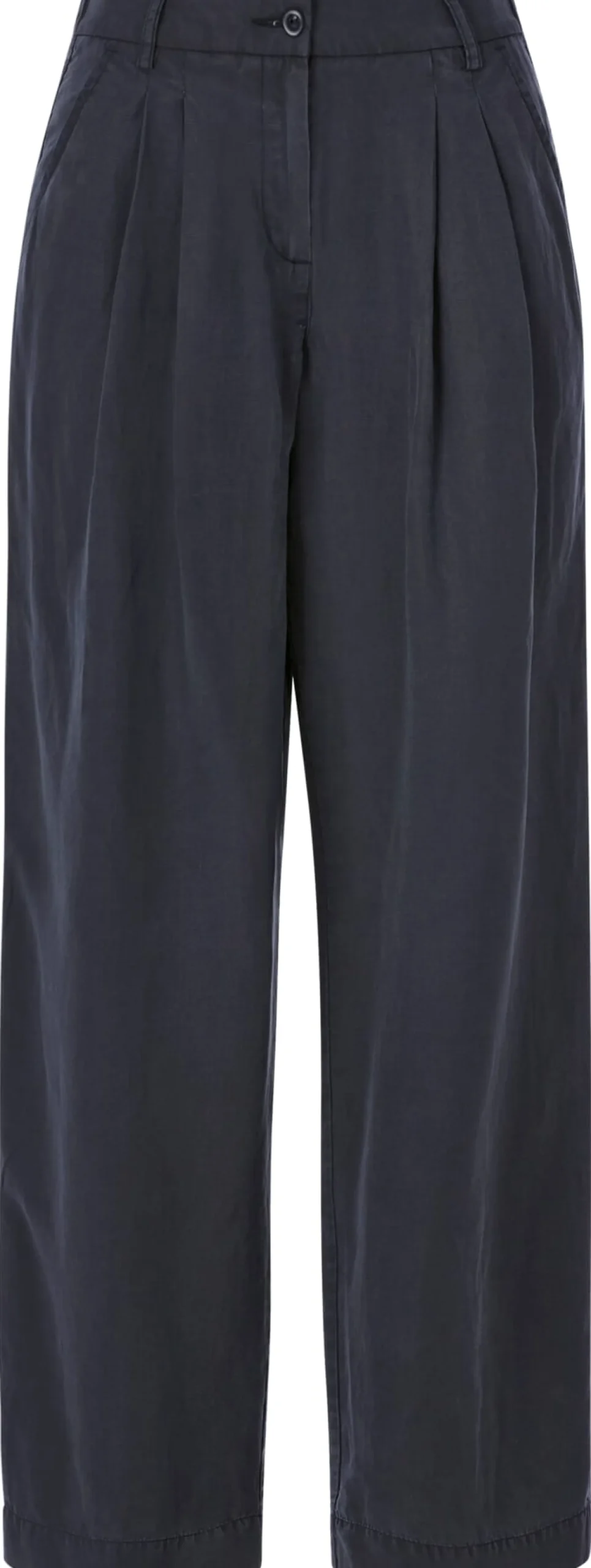 Hosen * Manufactum Damen-Bundfaltenhose Lyocell Dunkelblau