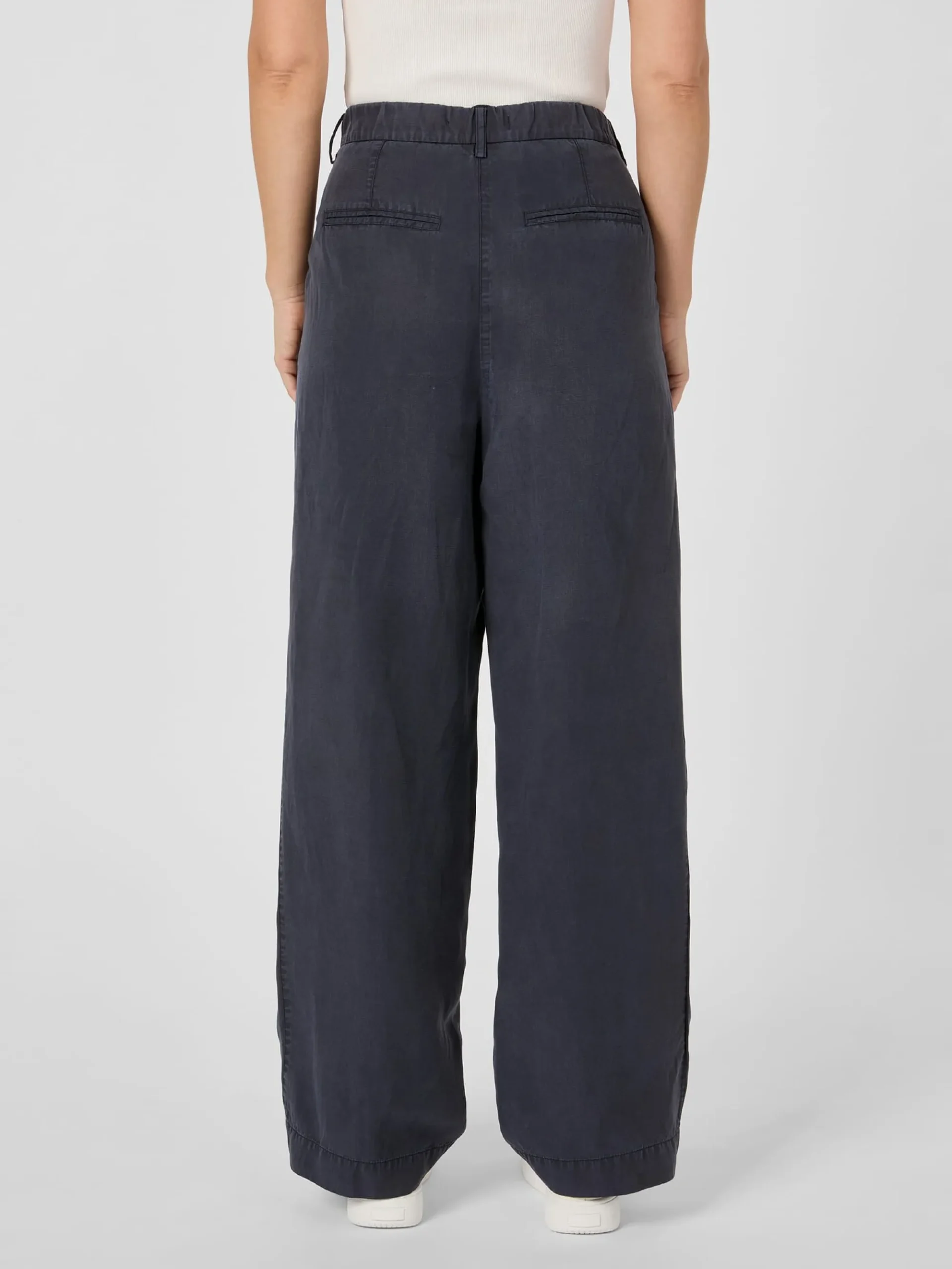 Hosen * Manufactum Damen-Bundfaltenhose Lyocell Dunkelblau