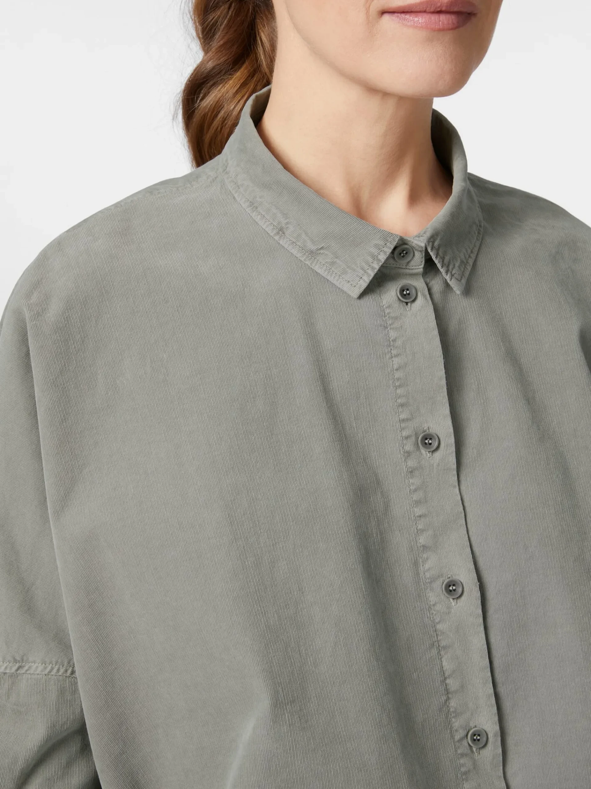 Blusen * Oska Damen-Cordbluse Hellgrün