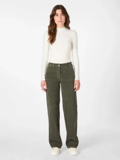 Hosen * Manufactum Damen-Cordhose weites Bein Oliv