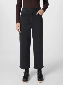 Hosen|Jeans * LANIUS Damen-Cropped-Jeans Schwarz