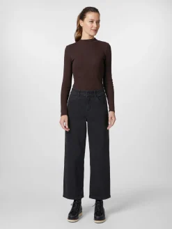 Hosen|Jeans * LANIUS Damen-Cropped-Jeans Schwarz