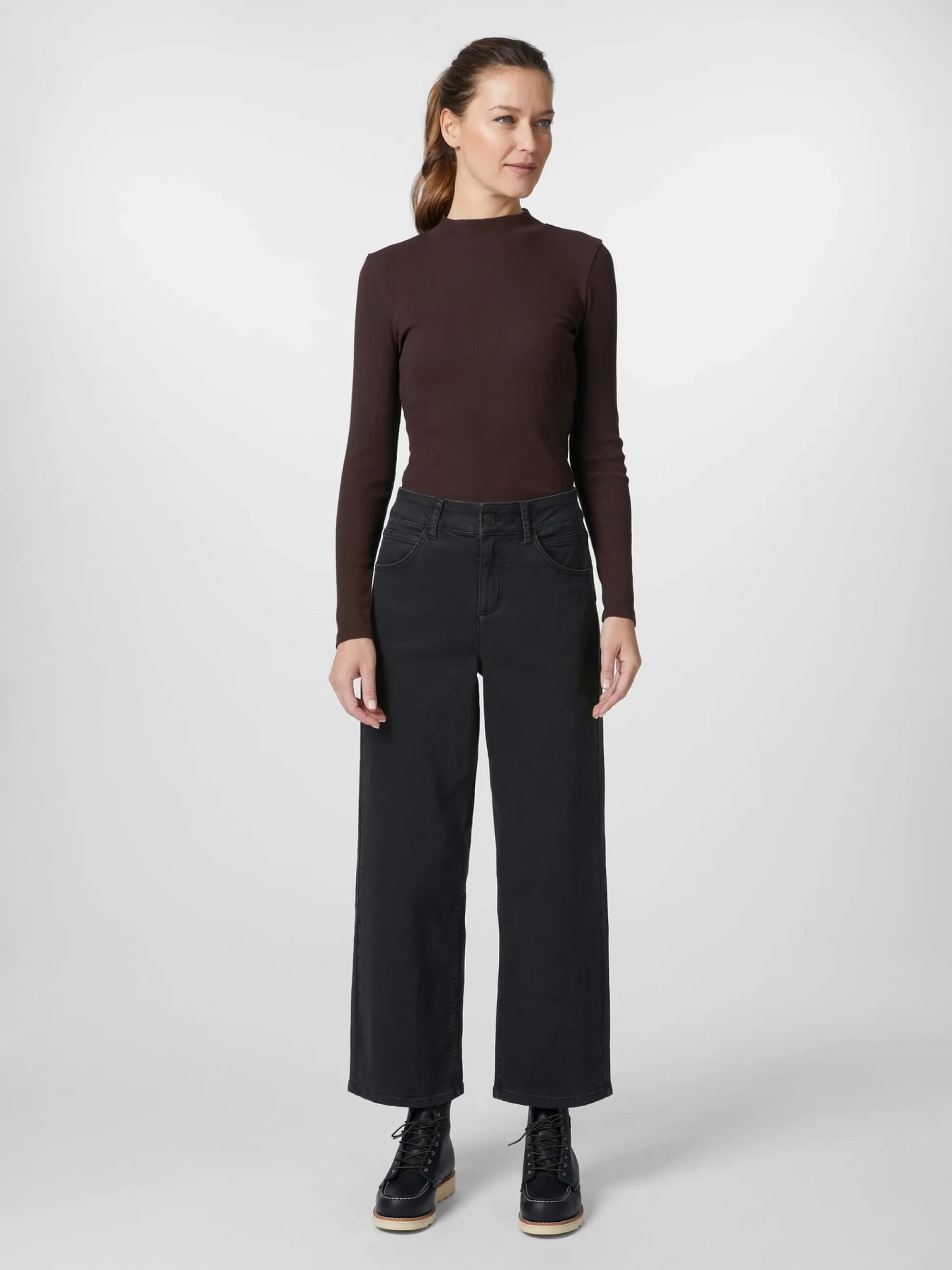 Hosen|Jeans * LANIUS Damen-Cropped-Jeans Schwarz