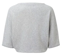 Pullover * Stapf Damen-Cropped-Pullover Hellgrau