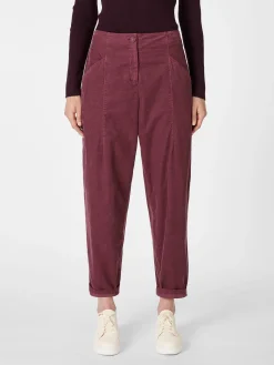 Hosen * Oska Damen-Feincordhose Weinrot
