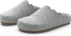 Hausschuhe * Grand Step Shoes Damen-Filzhausschuh Hellgrau